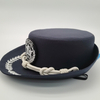 Chap&eacute;u cerimonial personalizado da pol&iacute;cia, chap&eacute;u formal de desfile com emblema bordado e cord&atilde;o tran&ccedil;ado