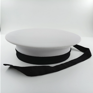 Sombrero de marinero marino cl&aacute;sico Gorra plana blanca