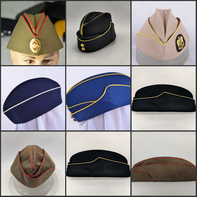 Gorras laterales de guarnici&oacute;n para uniformes de polic&iacute;a militar y ceremoniales
